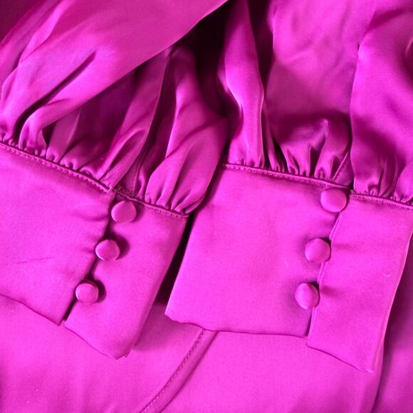 NWT Adelyn Rae Edna Draped Orchid Cocktail Long Sleeve Mini Dress Size Medium - Picture 7 of 7